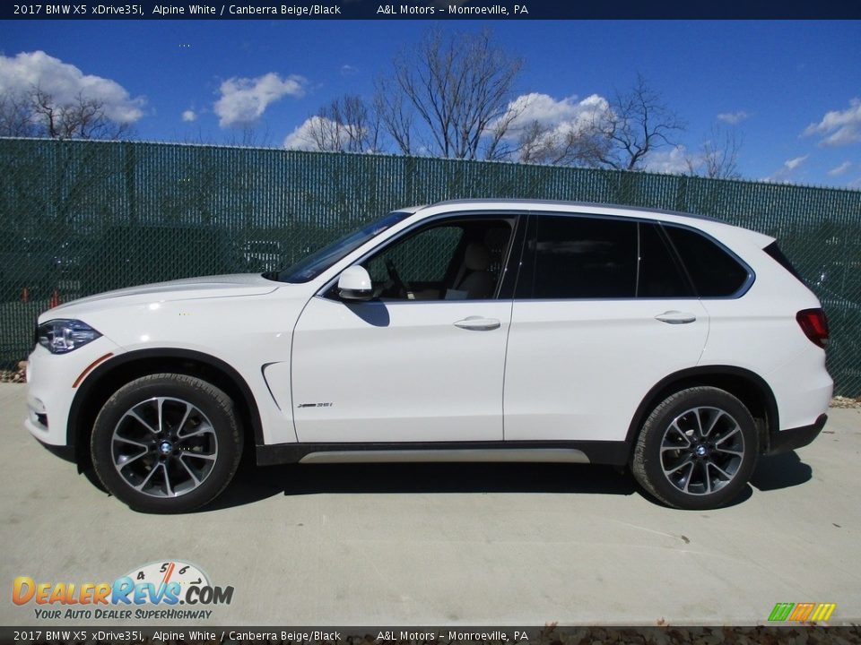 2017 BMW X5 xDrive35i Alpine White / Canberra Beige/Black Photo #8