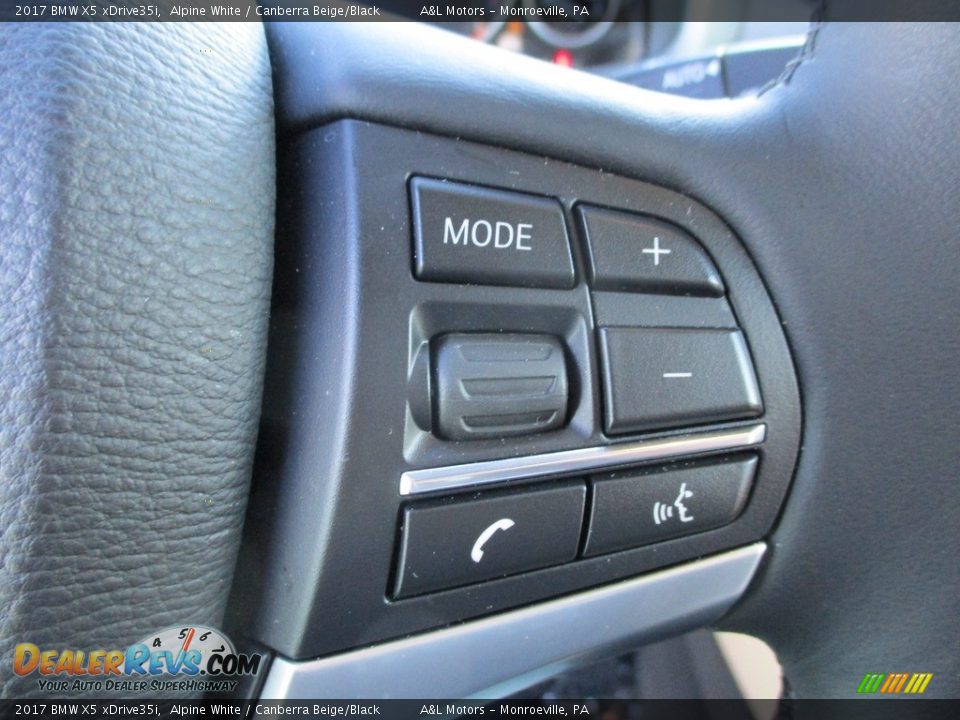 2017 BMW X5 xDrive35i Alpine White / Canberra Beige/Black Photo #17