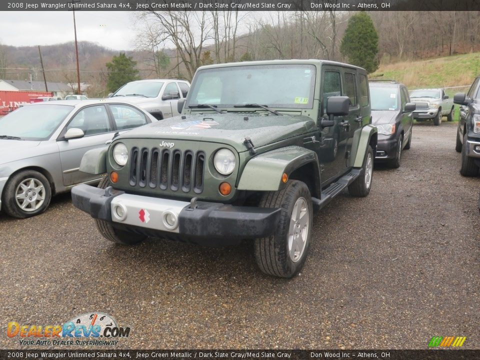 2008 Jeep Wrangler Unlimited Sahara 4x4 Jeep Green Metallic / Dark Slate Gray/Med Slate Gray Photo #3