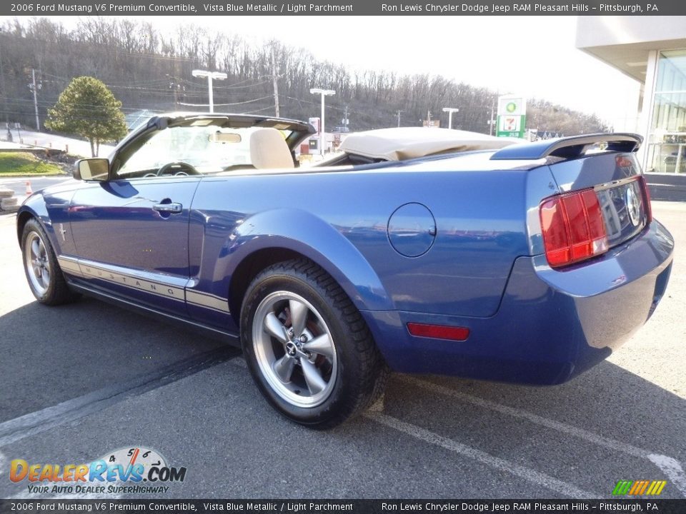 2006 Ford Mustang V6 Premium Convertible Vista Blue Metallic / Light Parchment Photo #3