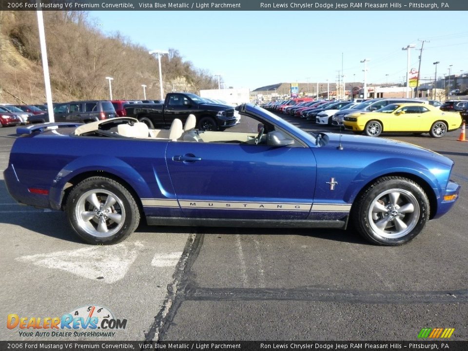 2006 Ford Mustang V6 Premium Convertible Vista Blue Metallic / Light Parchment Photo #6
