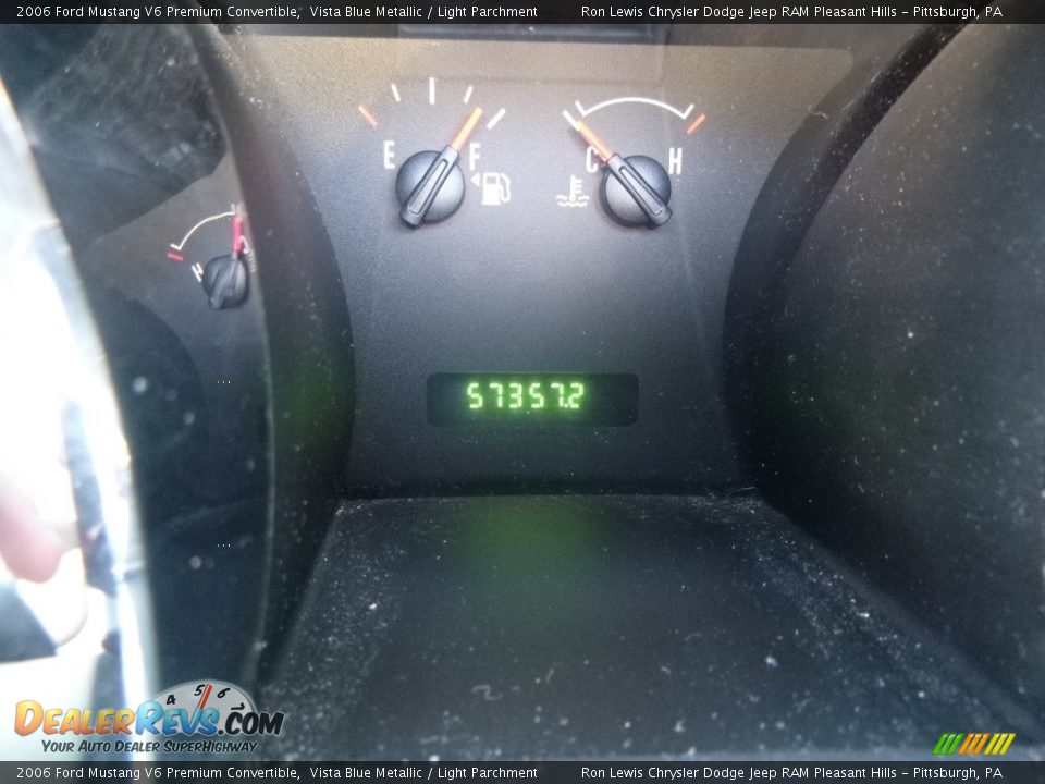 2006 Ford Mustang V6 Premium Convertible Vista Blue Metallic / Light Parchment Photo #19