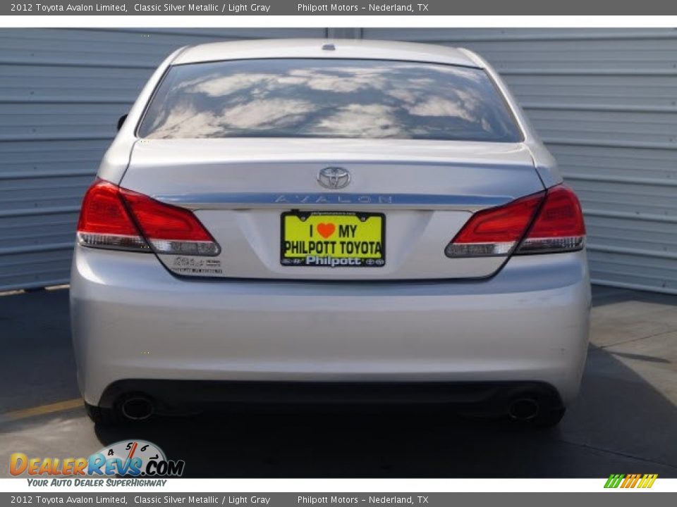 2012 Toyota Avalon Limited Classic Silver Metallic / Light Gray Photo #6