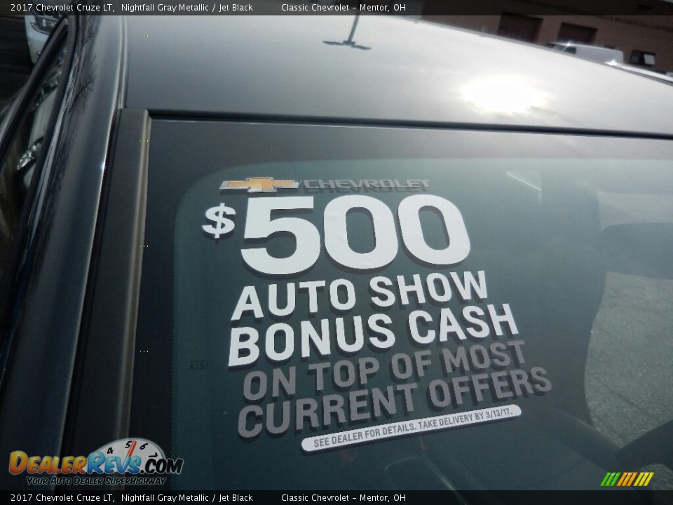 2017 Chevrolet Cruze LT Nightfall Gray Metallic / Jet Black Photo #8