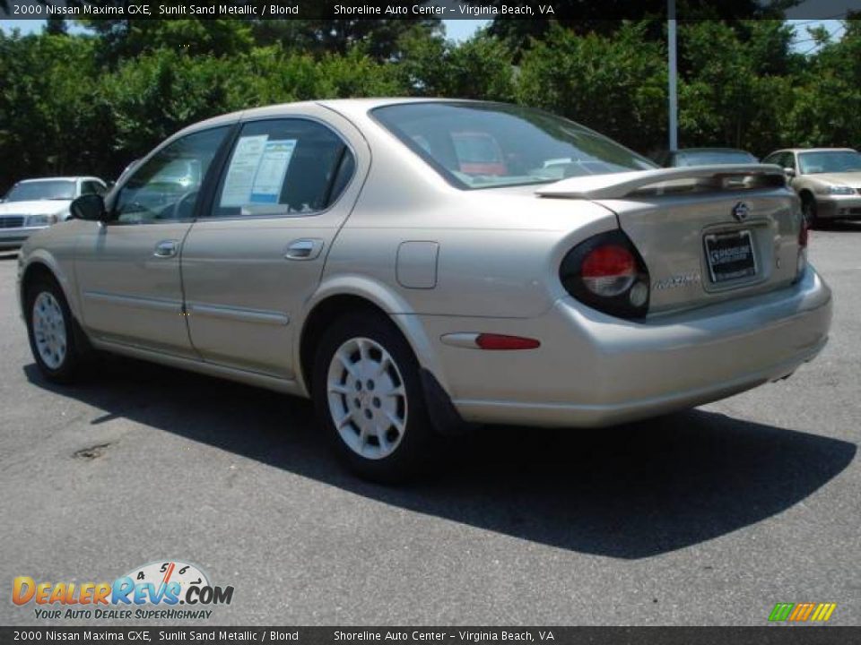 2000 Nissan Maxima GXE Sunlit Sand Metallic / Blond Photo #3