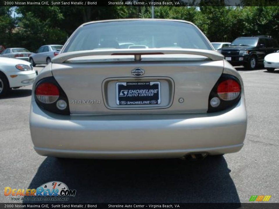 2000 Nissan Maxima GXE Sunlit Sand Metallic / Blond Photo #4