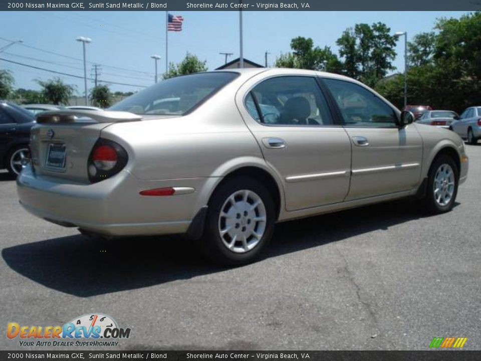 2000 Nissan Maxima GXE Sunlit Sand Metallic / Blond Photo #5
