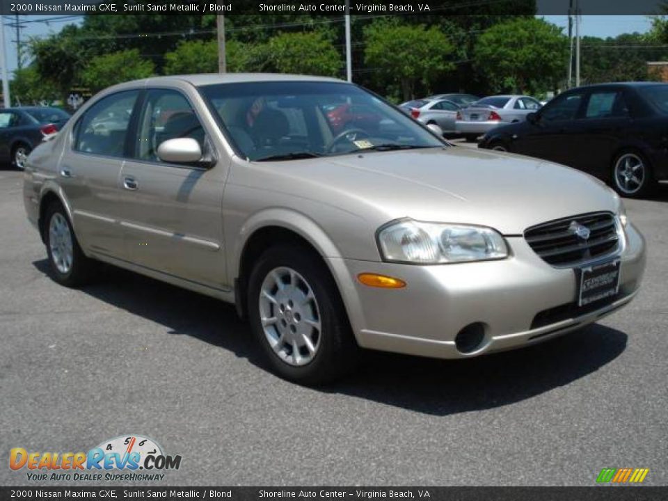 2000 Nissan Maxima GXE Sunlit Sand Metallic / Blond Photo #7