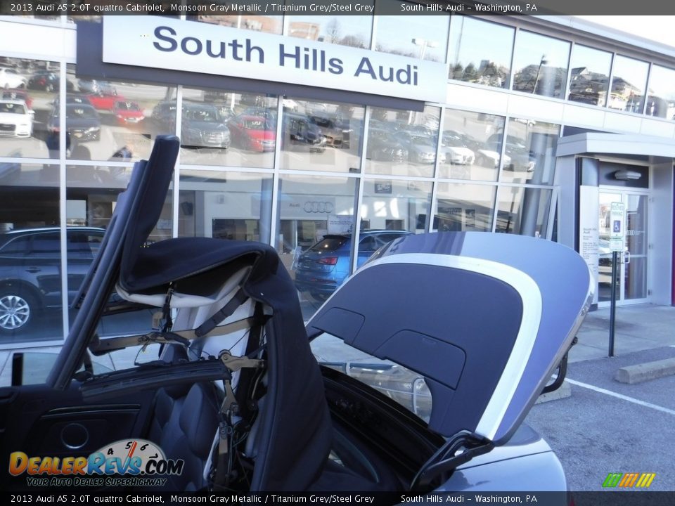 2013 Audi A5 2.0T quattro Cabriolet Monsoon Gray Metallic / Titanium Grey/Steel Grey Photo #4