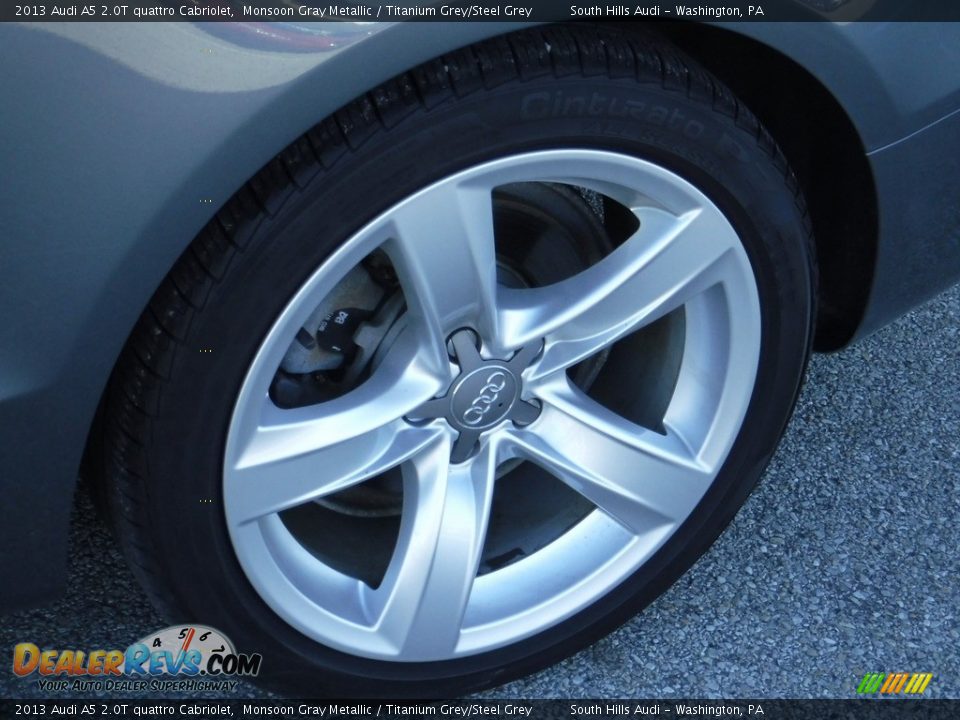 2013 Audi A5 2.0T quattro Cabriolet Monsoon Gray Metallic / Titanium Grey/Steel Grey Photo #8