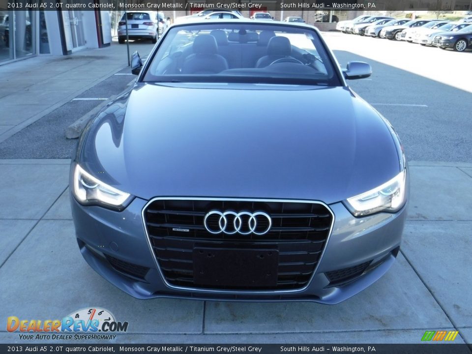 2013 Audi A5 2.0T quattro Cabriolet Monsoon Gray Metallic / Titanium Grey/Steel Grey Photo #9