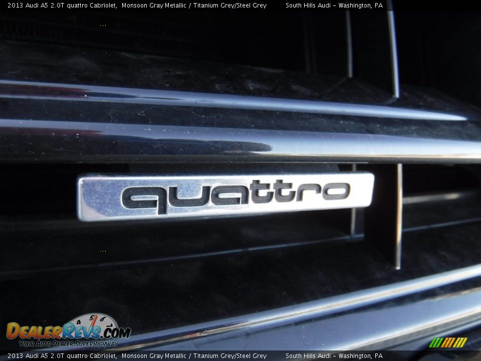 2013 Audi A5 2.0T quattro Cabriolet Monsoon Gray Metallic / Titanium Grey/Steel Grey Photo #10