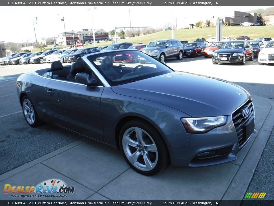 2013 Audi A5 2.0T quattro Cabriolet Monsoon Gray Metallic / Titanium Grey/Steel Grey Photo #11