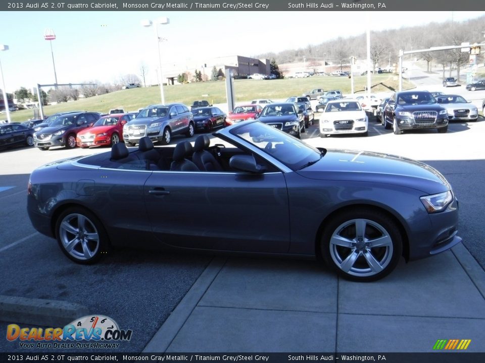 2013 Audi A5 2.0T quattro Cabriolet Monsoon Gray Metallic / Titanium Grey/Steel Grey Photo #12