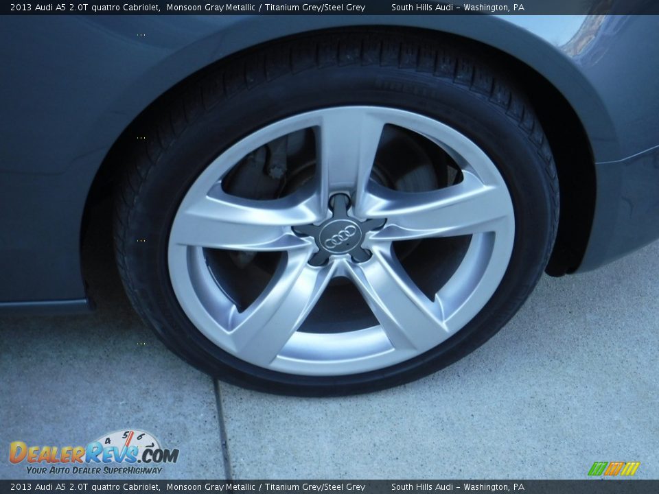 2013 Audi A5 2.0T quattro Cabriolet Monsoon Gray Metallic / Titanium Grey/Steel Grey Photo #13
