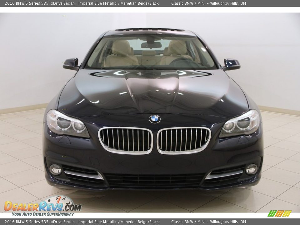 2016 BMW 5 Series 535i xDrive Sedan Imperial Blue Metallic / Venetian Beige/Black Photo #2