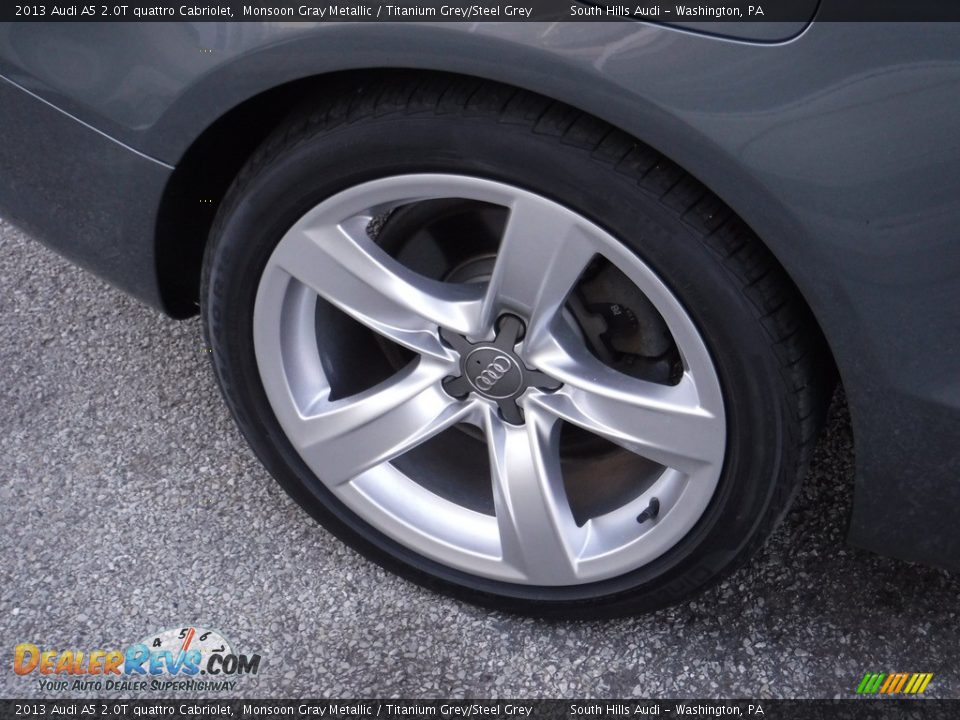 2013 Audi A5 2.0T quattro Cabriolet Monsoon Gray Metallic / Titanium Grey/Steel Grey Photo #14