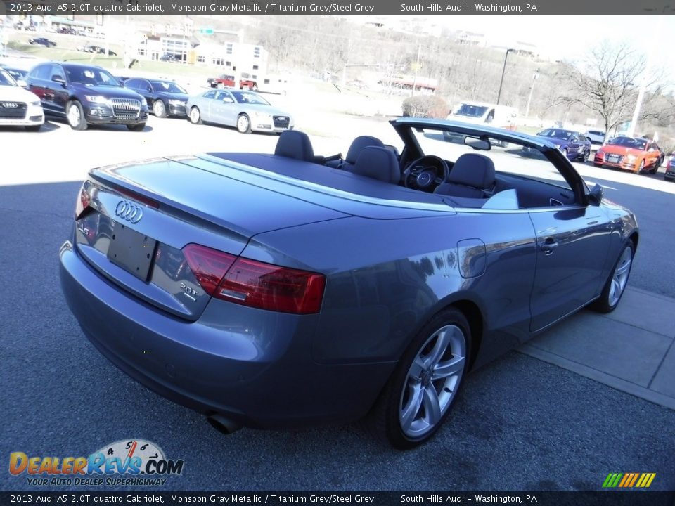 2013 Audi A5 2.0T quattro Cabriolet Monsoon Gray Metallic / Titanium Grey/Steel Grey Photo #15