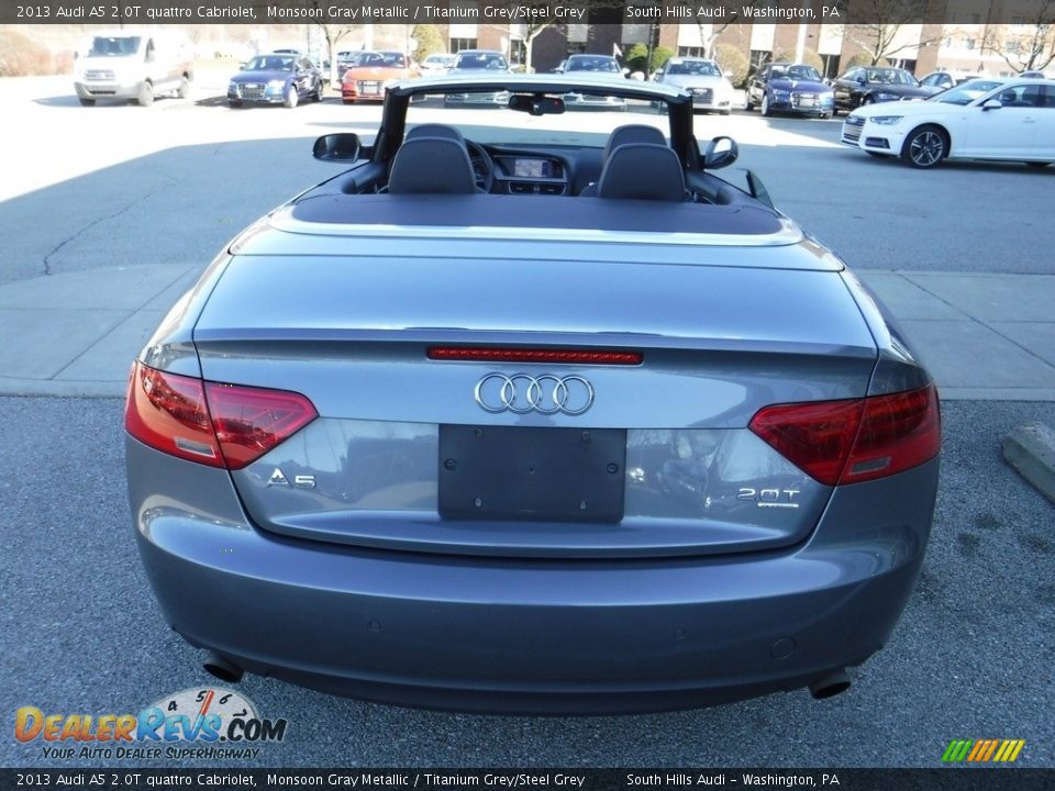 2013 Audi A5 2.0T quattro Cabriolet Monsoon Gray Metallic / Titanium Grey/Steel Grey Photo #16