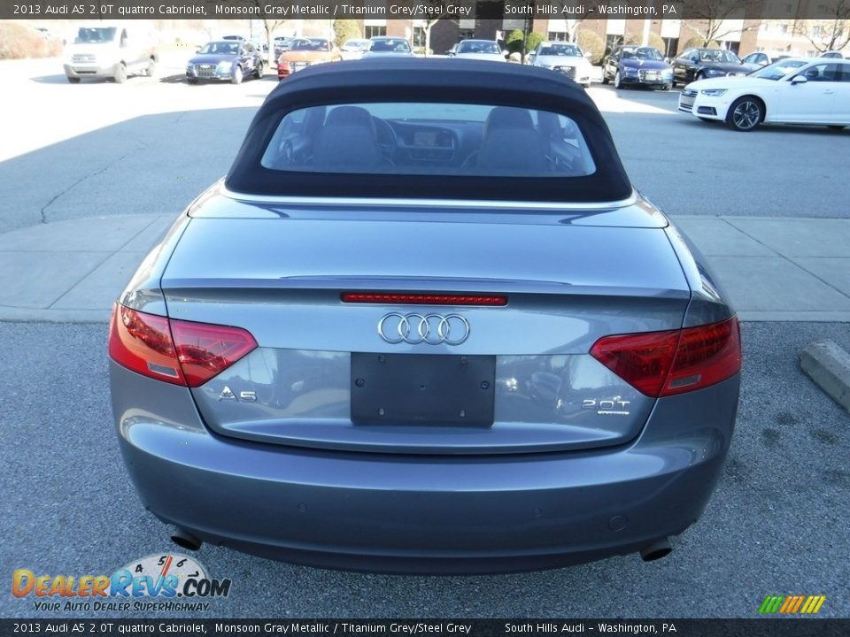 2013 Audi A5 2.0T quattro Cabriolet Monsoon Gray Metallic / Titanium Grey/Steel Grey Photo #17