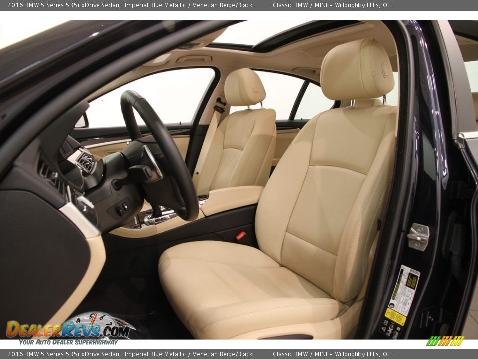 2016 BMW 5 Series 535i xDrive Sedan Imperial Blue Metallic / Venetian Beige/Black Photo #8