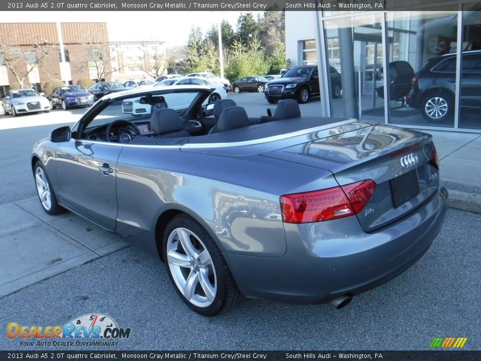 2013 Audi A5 2.0T quattro Cabriolet Monsoon Gray Metallic / Titanium Grey/Steel Grey Photo #19