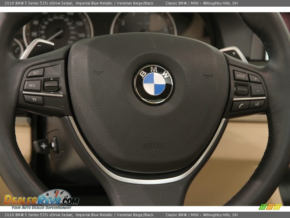2016 BMW 5 Series 535i xDrive Sedan Imperial Blue Metallic / Venetian Beige/Black Photo #10