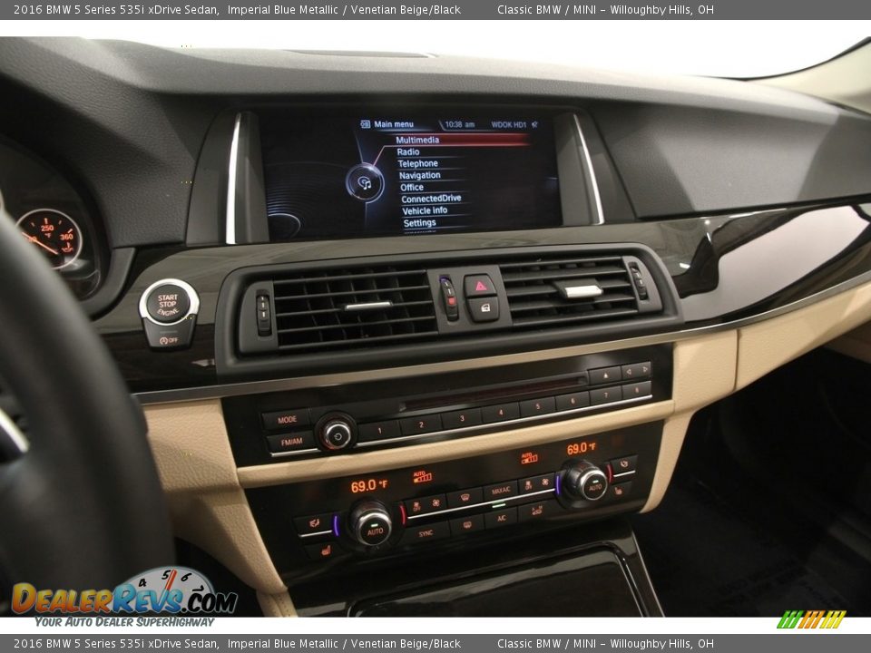 2016 BMW 5 Series 535i xDrive Sedan Imperial Blue Metallic / Venetian Beige/Black Photo #12