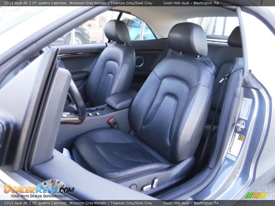 2013 Audi A5 2.0T quattro Cabriolet Monsoon Gray Metallic / Titanium Grey/Steel Grey Photo #24