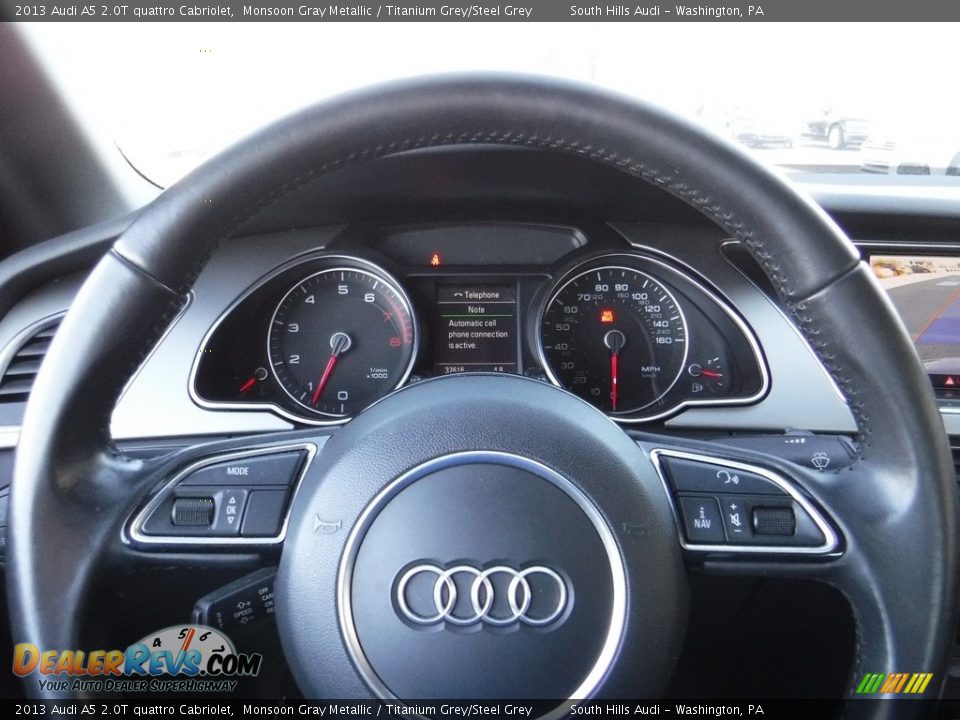 2013 Audi A5 2.0T quattro Cabriolet Monsoon Gray Metallic / Titanium Grey/Steel Grey Photo #31