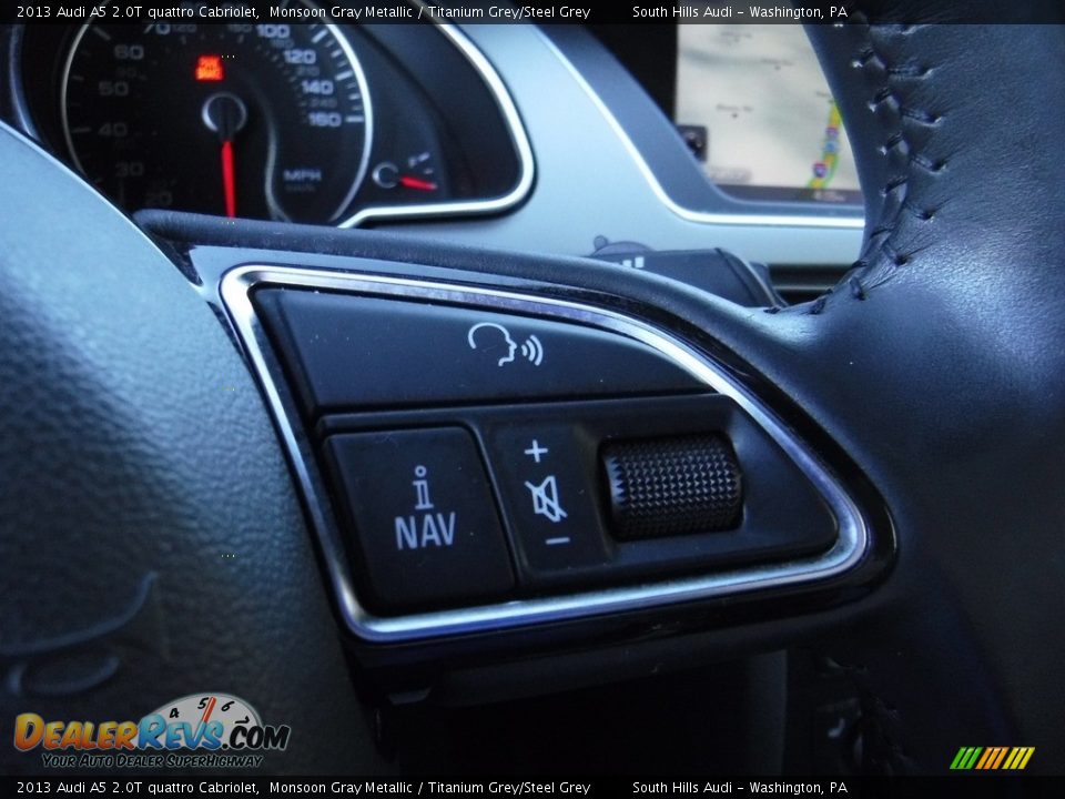 2013 Audi A5 2.0T quattro Cabriolet Monsoon Gray Metallic / Titanium Grey/Steel Grey Photo #32