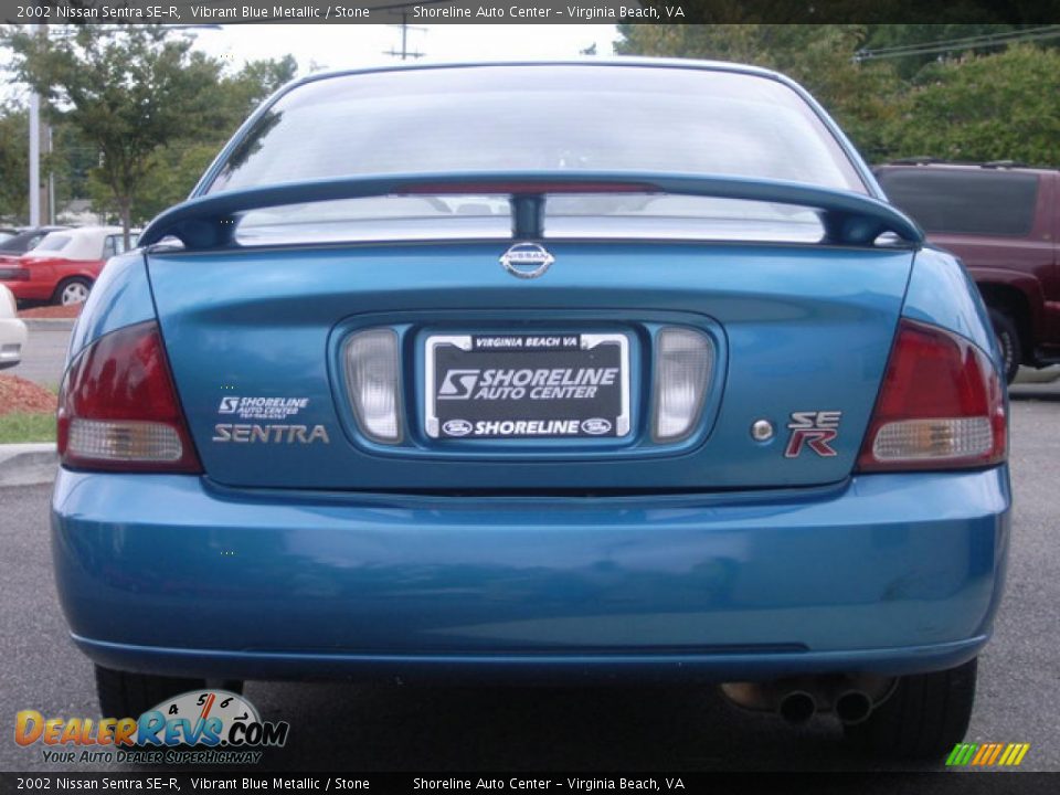 2002 Nissan Sentra SE-R Vibrant Blue Metallic / Stone Photo #5
