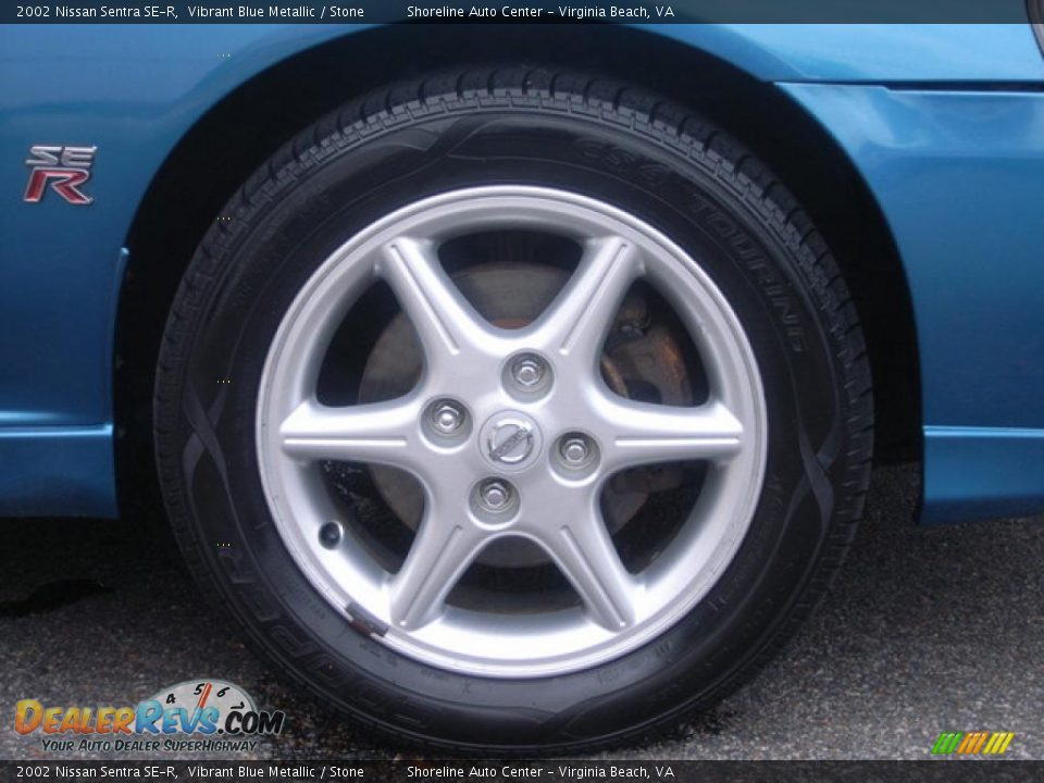 2002 Nissan Sentra SE-R Vibrant Blue Metallic / Stone Photo #11