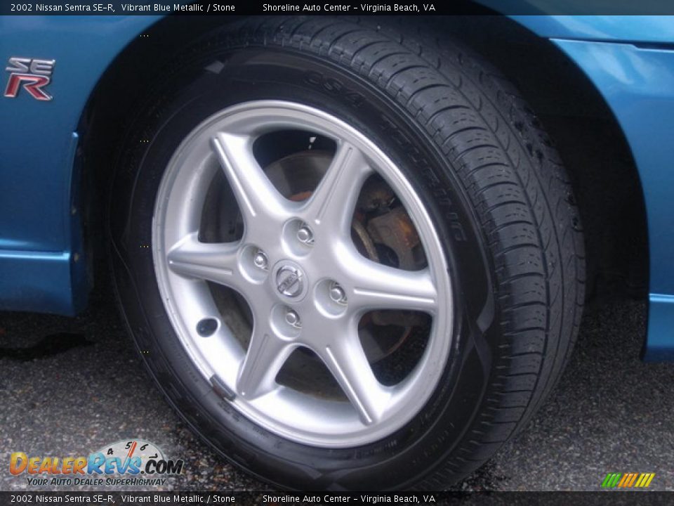 2002 Nissan Sentra SE-R Vibrant Blue Metallic / Stone Photo #12