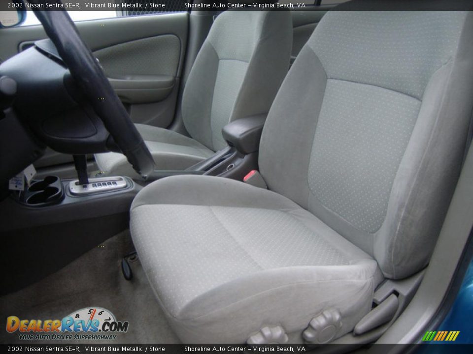 2002 Nissan Sentra SE-R Vibrant Blue Metallic / Stone Photo #13