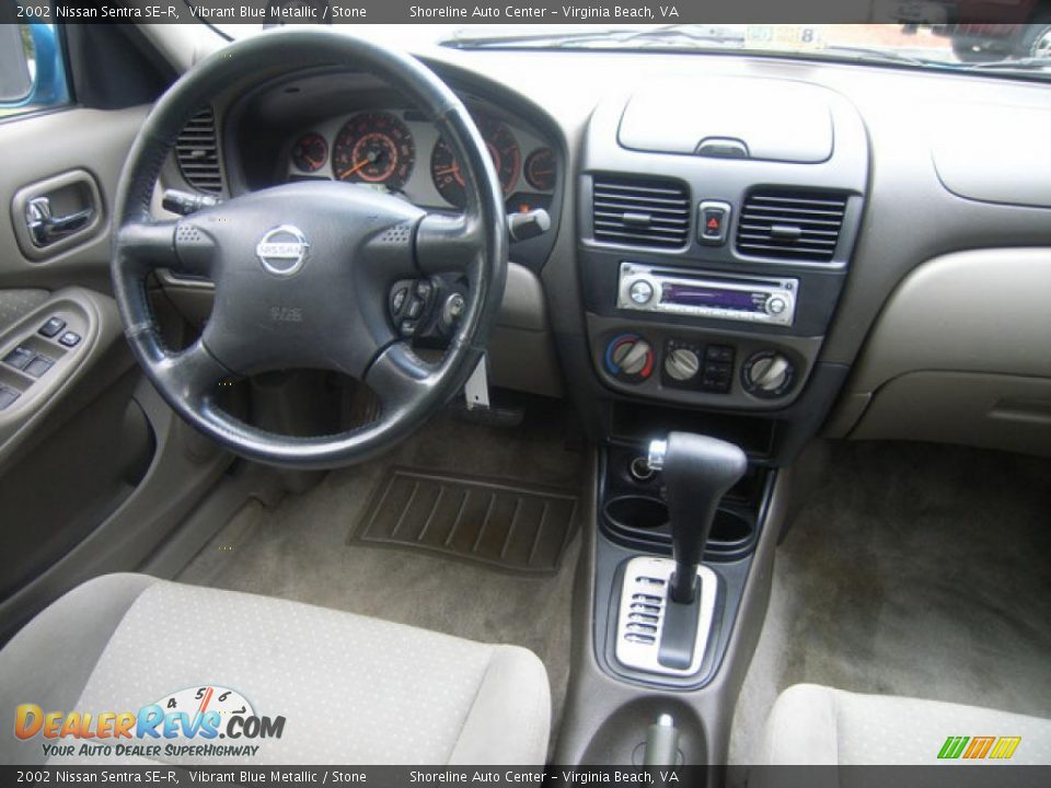 2002 Nissan Sentra SE-R Vibrant Blue Metallic / Stone Photo #18