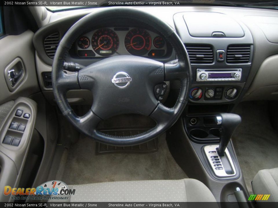 2002 Nissan Sentra SE-R Vibrant Blue Metallic / Stone Photo #20