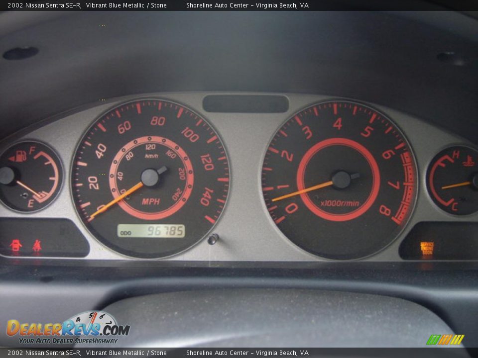 2002 Nissan Sentra SE-R Vibrant Blue Metallic / Stone Photo #25