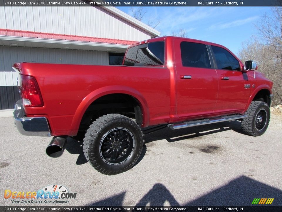 2010 Dodge Ram 3500 Laramie Crew Cab 4x4 Inferno Red Crystal Pearl / Dark Slate/Medium Graystone Photo #8