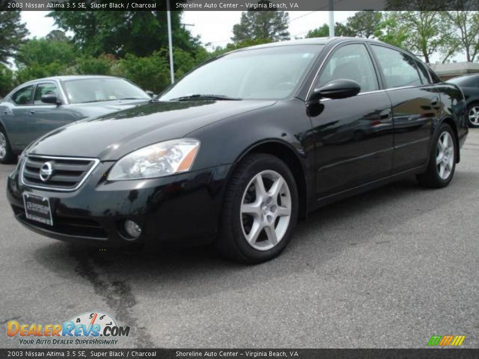 2003 Nissan Altima 3.5 SE Super Black / Charcoal Photo #1