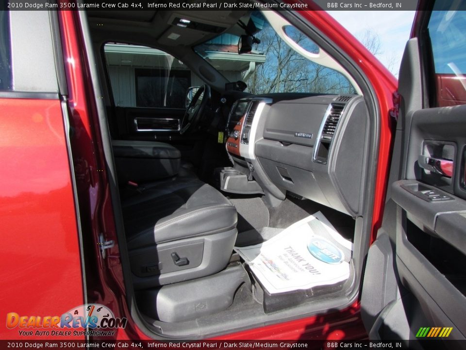 2010 Dodge Ram 3500 Laramie Crew Cab 4x4 Inferno Red Crystal Pearl / Dark Slate/Medium Graystone Photo #25