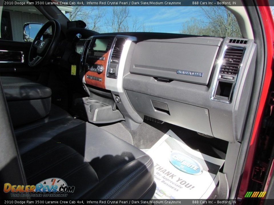 2010 Dodge Ram 3500 Laramie Crew Cab 4x4 Inferno Red Crystal Pearl / Dark Slate/Medium Graystone Photo #27