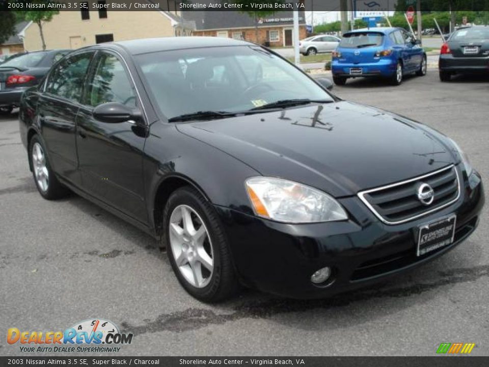 2003 Nissan Altima 3.5 SE Super Black / Charcoal Photo #5