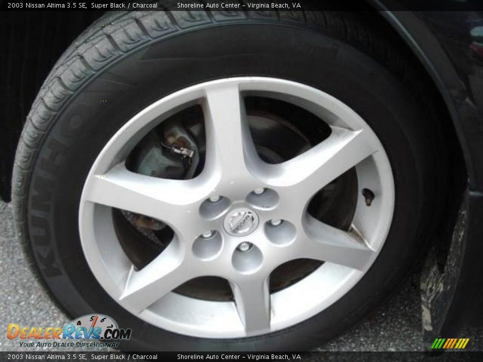 2003 Nissan Altima 3.5 SE Super Black / Charcoal Photo #13