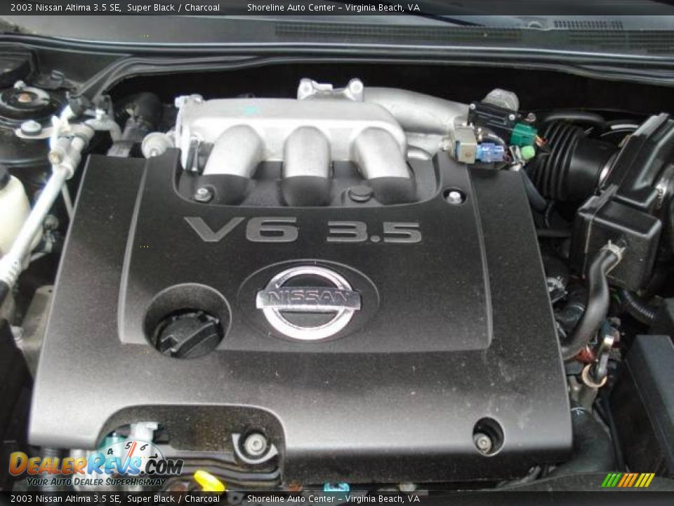 2003 Nissan Altima 3.5 SE Super Black / Charcoal Photo #15