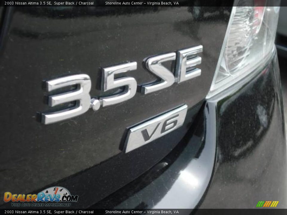 2003 Nissan Altima 3.5 SE Super Black / Charcoal Photo #16