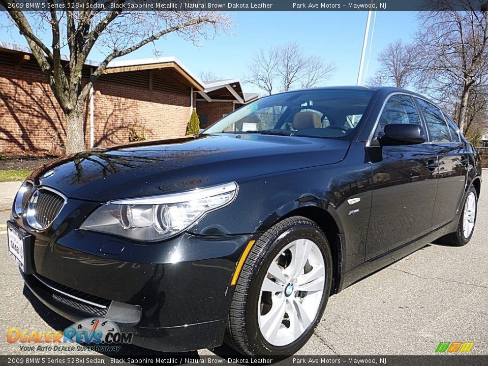 2009 BMW 5 Series 528xi Sedan Black Sapphire Metallic / Natural Brown Dakota Leather Photo #1