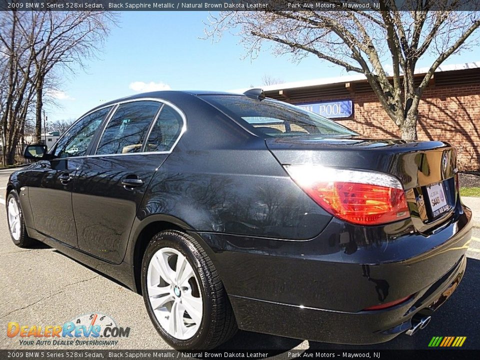 2009 BMW 5 Series 528xi Sedan Black Sapphire Metallic / Natural Brown Dakota Leather Photo #3