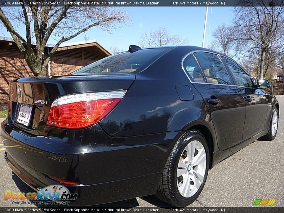 2009 BMW 5 Series 528xi Sedan Black Sapphire Metallic / Natural Brown Dakota Leather Photo #5