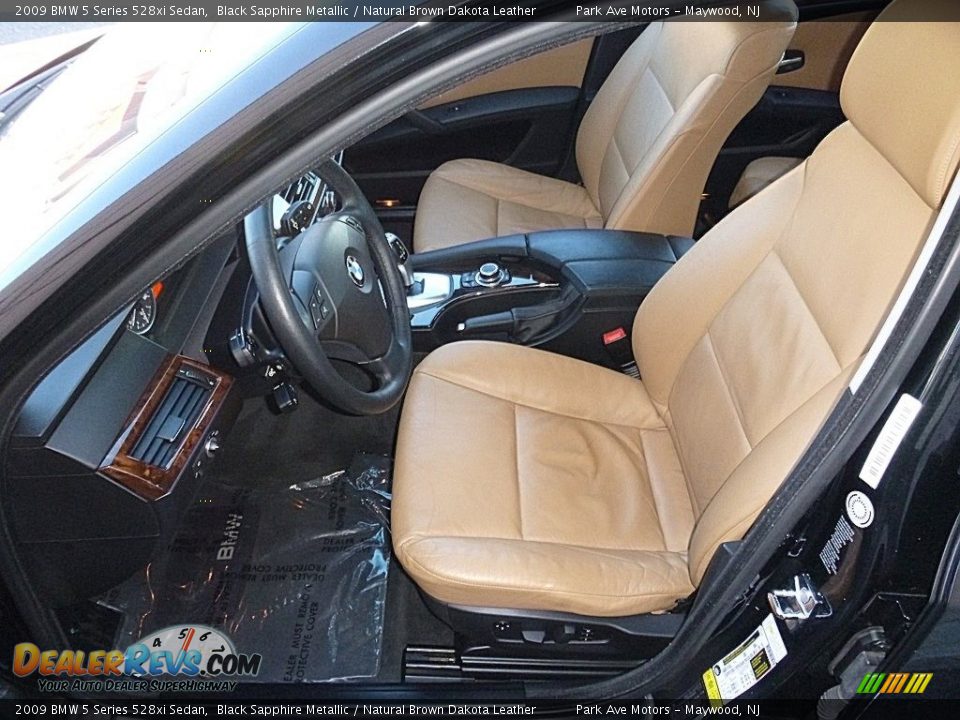 2009 BMW 5 Series 528xi Sedan Black Sapphire Metallic / Natural Brown Dakota Leather Photo #12